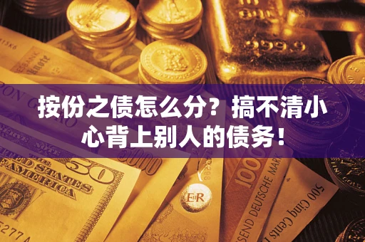 武汉按份之债怎么分？搞不清小心背上别人的债务！